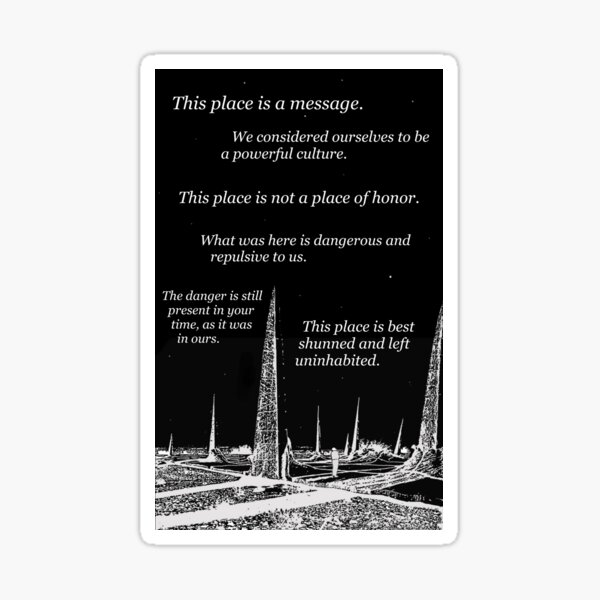 long-time nuclear waste warning messages. Sticker