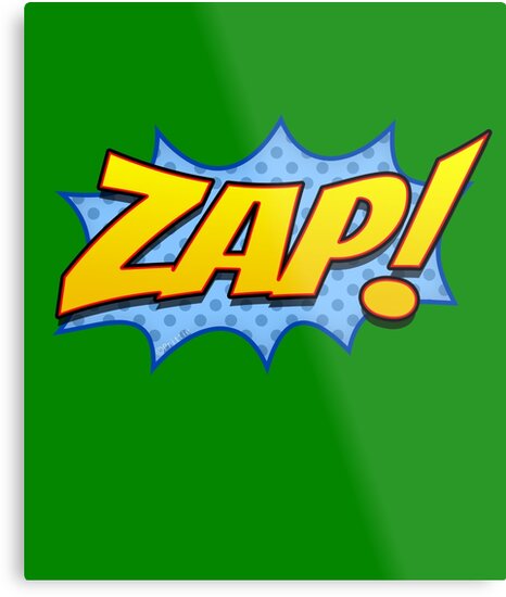 " Zap! Comic Book Sound Effect" Metal Prints by MikePrittie | Redbubble