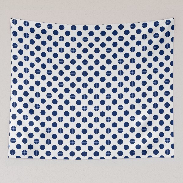 Item preview, Indigo Polka Dots With Plus Marks Pattern designed and sold by Digital Lama Creations.