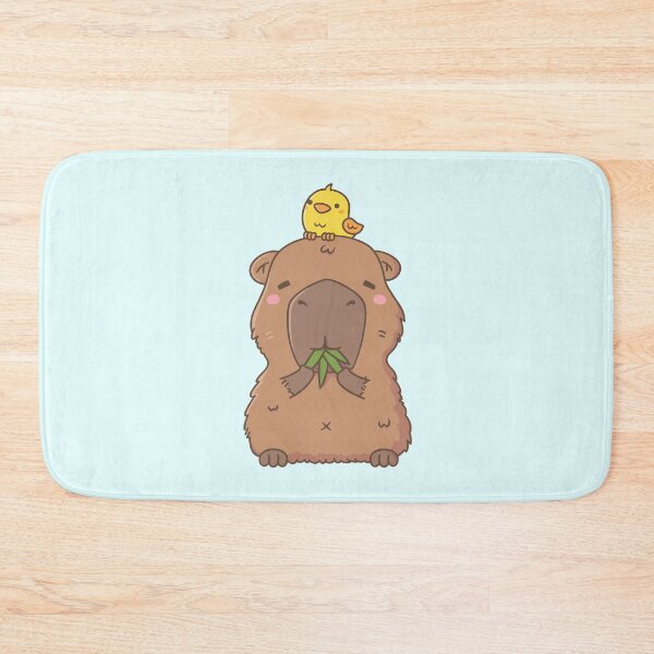 Item preview, Cute Capybara with Yellow Bird Doodle designed and sold by rustydoodle.