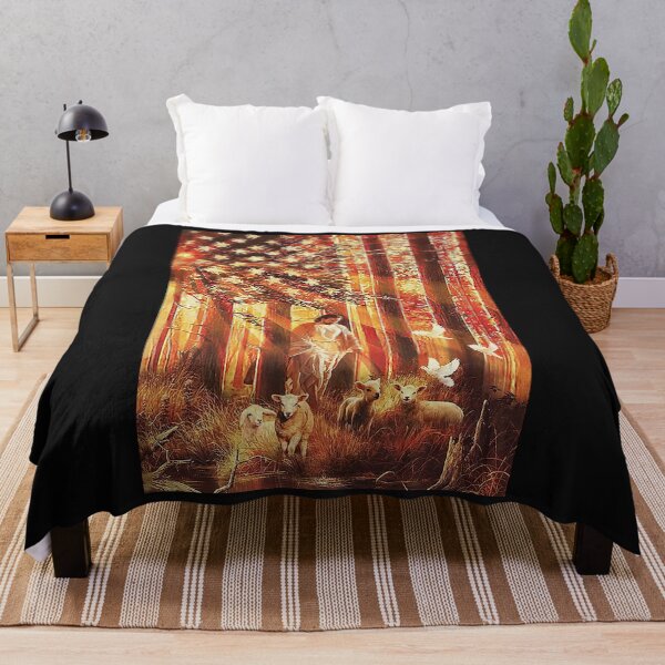 Item preview, American Forest Jesus With Sheeps And Birds Poster designed and sold by kathrynlice.