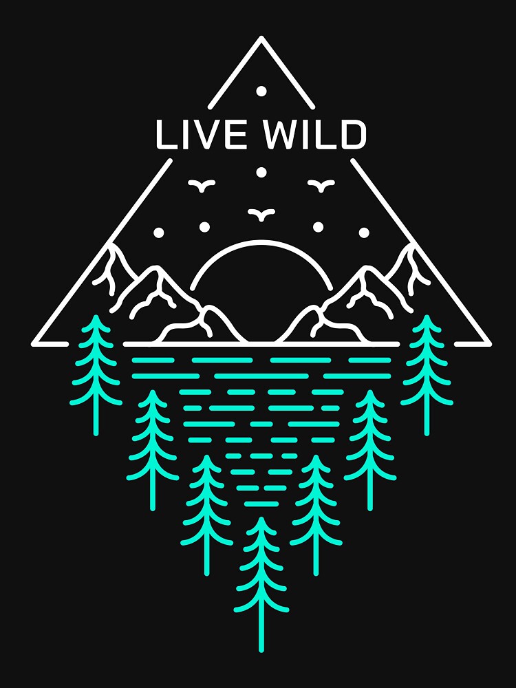 Thumbnail 5 of 5, Long Sleeve T-Shirt, Live Wild 1 designed and sold by ELVEKTORKITA.