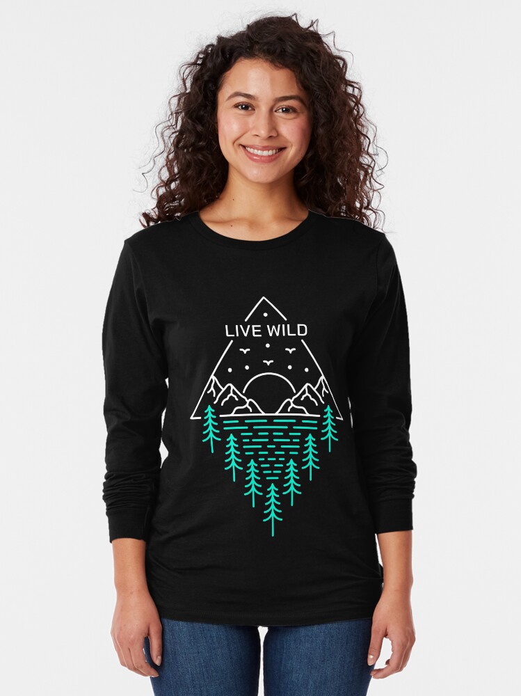 Thumbnail 2 of 5, Long Sleeve T-Shirt, Live Wild 1 designed and sold by ELVEKTORKITA.