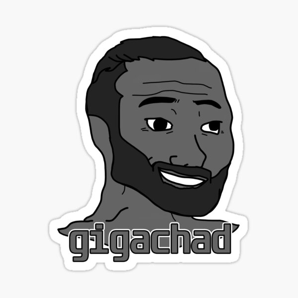 Giga chad Sticker by Bloc2