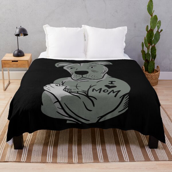 Item preview, Pitbull Showing Tattoo I Love Mom designed and sold by Sandra78.