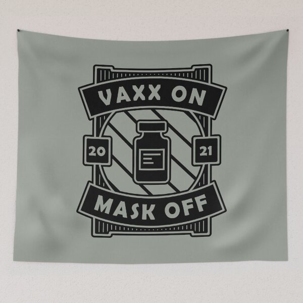 Item preview, Vaxx On Mask Off - Funny Vaccine Motivation (Black Design) designed and sold by DrawingBoard.