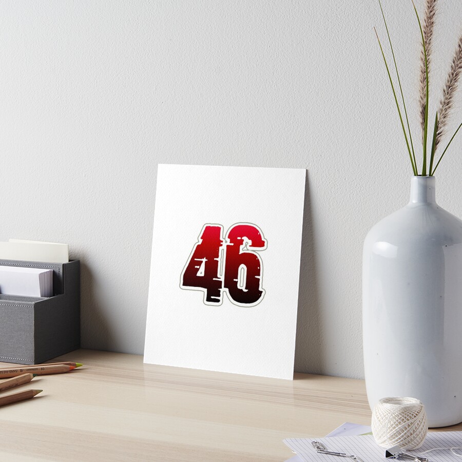 Creepy Red Number 46 Art Board Print For Sale By Creepy Red Redbubble