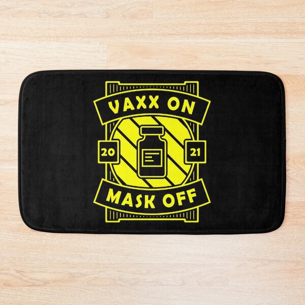 Item preview, Vaxx On Mask Off - Funny Vaccine Motivation (Black and Yellow Design) designed and sold by DrawingBoard.