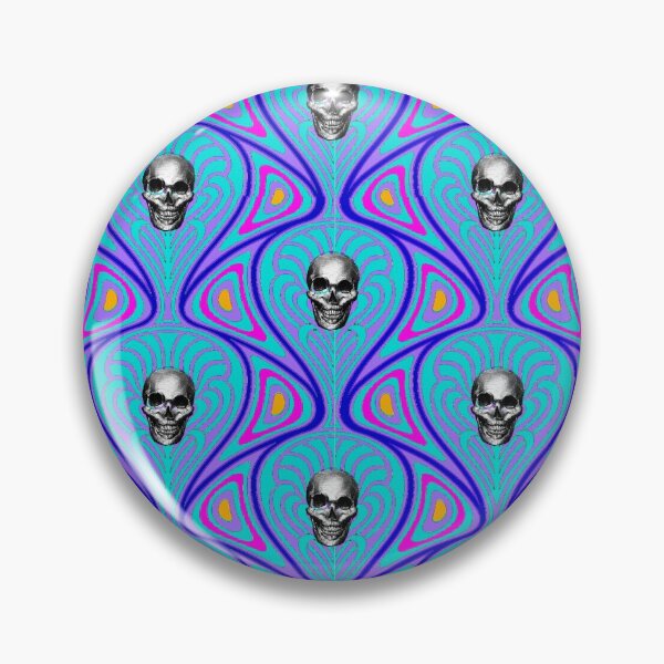 Item preview, skulls in a pattern, designed and sold by EspDzines.
