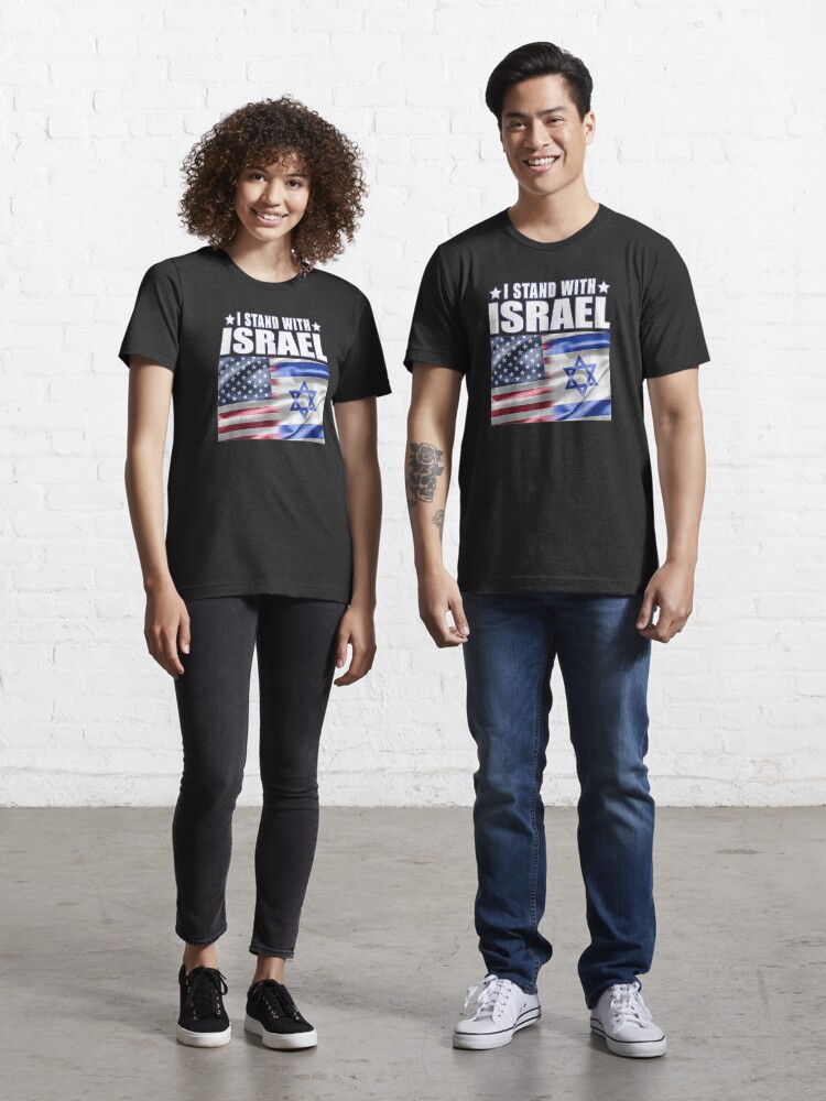 side om Mistillid Support Israel I Stand with Israel US Israel Flag Combined" T-shirt for  Sale by AllenMegan | Redbubble | israel t-shirts - i stand with israel t- shirts - palestine t-shirts