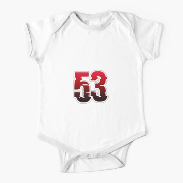 Creepy Red Number 53 Short Sleeve Baby One-Piece