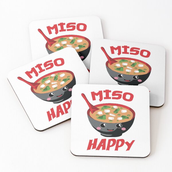 Item preview, Miso Happy - Funny Japanese Food designed and sold by TheInkElephant.