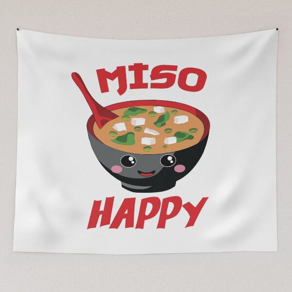 Item preview, Miso Happy - Funny Japanese Food designed and sold by TheInkElephant.