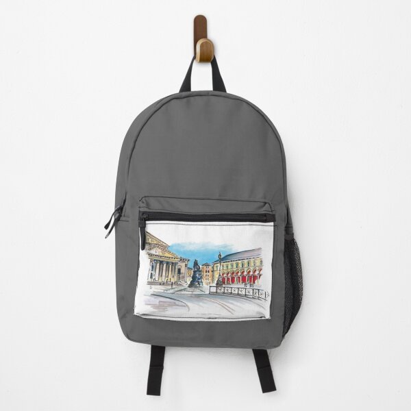 Item preview, Munich Max-Joseph-Platz – urban sketch art city drawing designed and sold by happyartworld.