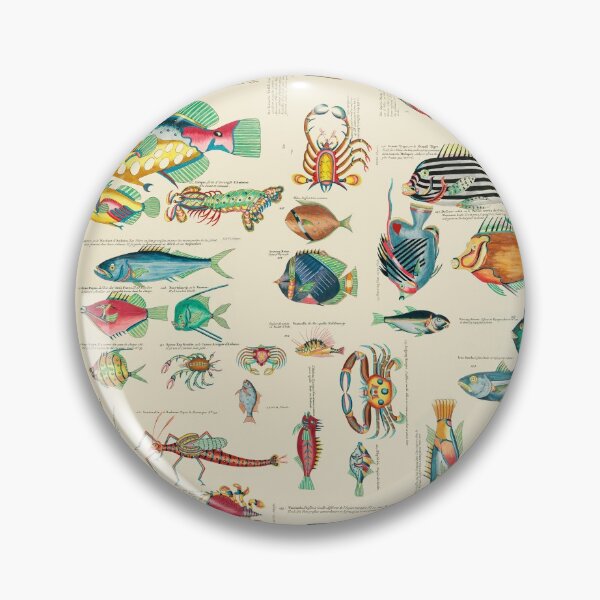 Item preview, Multicolor Vintage Fish And Sea Life Pattern designed and sold by artsandsoul.