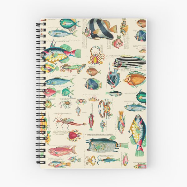 Item preview, Multicolor Vintage Fish And Sea Life Pattern designed and sold by artsandsoul.