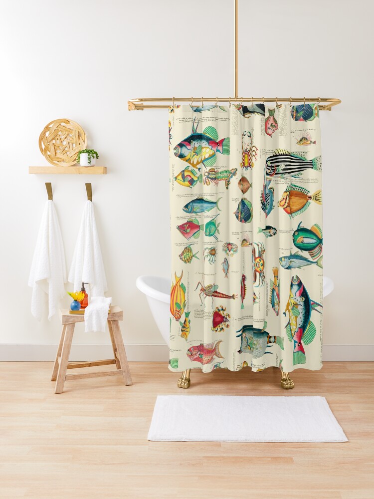 Lush Decor Whale Shower Curtain - Fabric Ocean Fish Animal Print