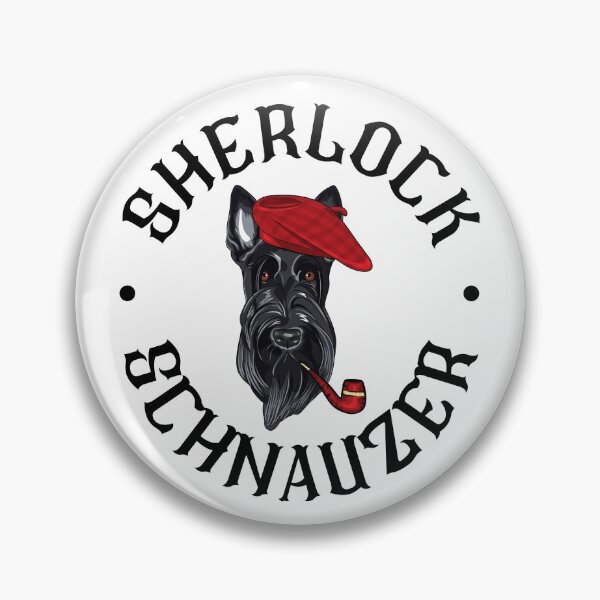 Item preview, Sherlock Schnauzer Drahthaar Funny designed and sold by Mariano Topno.