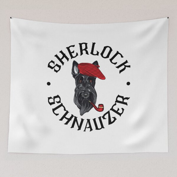 Item preview, Sherlock Schnauzer Drahthaar Funny designed and sold by Mariano Topno.