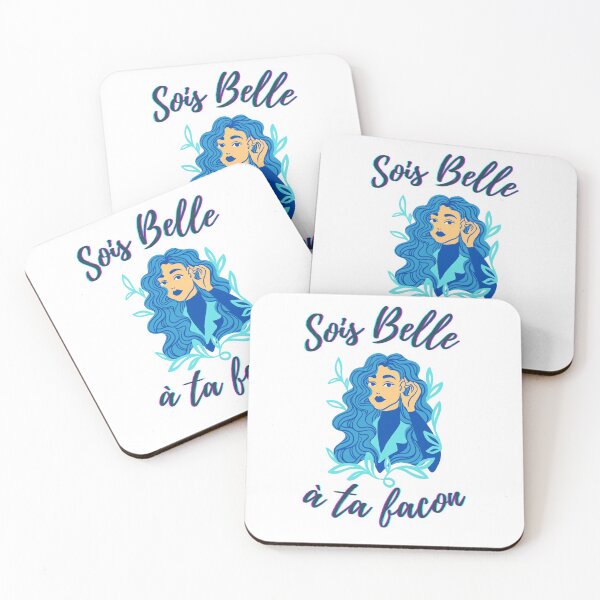 Item preview, Be beautiful in your own way - popular french quotes theme gifts (blue) designed and sold by RebelliousRosee.