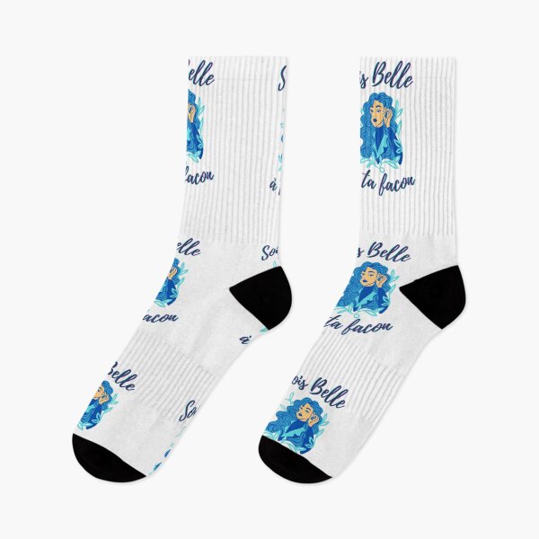 Item preview, Be beautiful in your own way - popular french quotes theme gifts (blue) designed and sold by RebelliousRosee.
