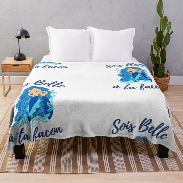 Item preview, Be beautiful in your own way - popular french quotes theme gifts (blue) designed and sold by RebelliousRosee.