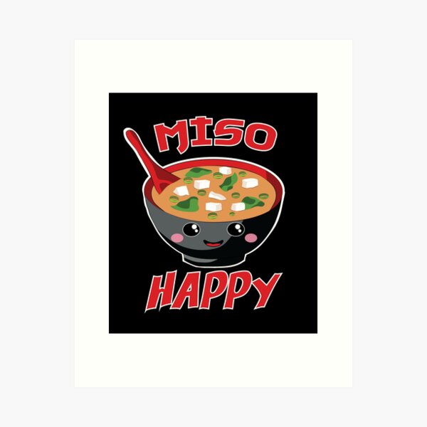 Item preview, Miso Happy - Funny Japanese Food designed and sold by TheInkElephant.