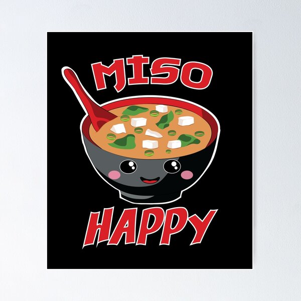 Item preview, Miso Happy - Funny Japanese Food designed and sold by TheInkElephant.