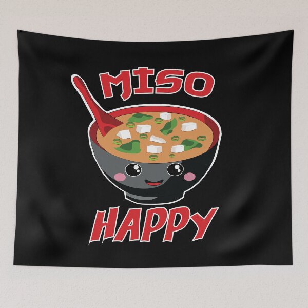 Item preview, Miso Happy - Funny Japanese Food designed and sold by TheInkElephant.