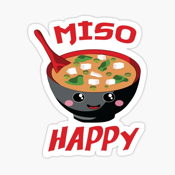 Item preview, Miso Happy - Funny Japanese Food designed and sold by TheInkElephant.