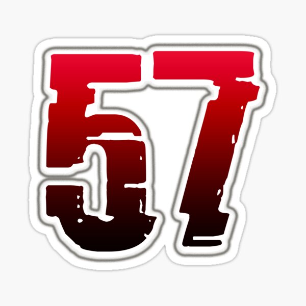 "Creepy Red Number 57" Sticker For Sale By Creepy-red | Redbubble