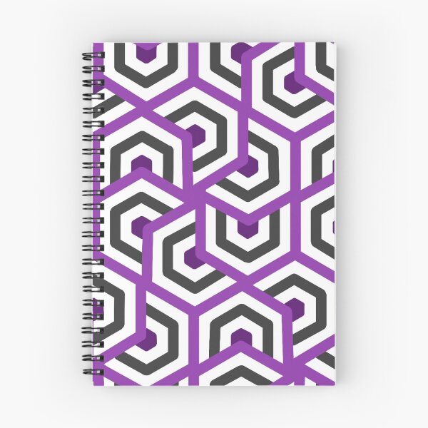 Item preview, Geometric Hexagons Purple & Grey designed and sold by CasDoodles.