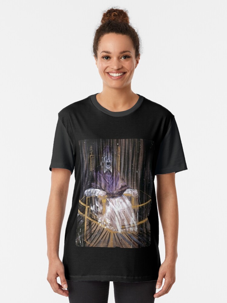 Thumbnail 2 of 5, Graphic T-Shirt, Study after Velázquez's Portrait of Pope Innocent X by Francis Bacon designed and sold by TonyAra.