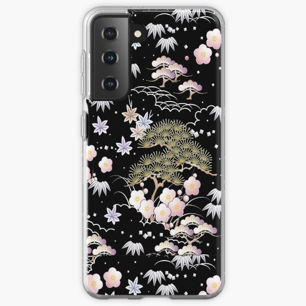 Cosmic flowers Bohemian Pastel floral art paint texture design, Abstract art. iPhone and Samsung Galaxy case cover Samsung Galaxy Soft Case