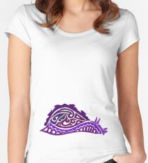 Sea Hare Tribal Design - Colored Women's Fitted Scoop T-Shirt