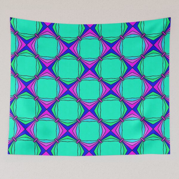 Item preview, Block Chain Green Blue and Purple Pattern designed and sold by Sector18.
