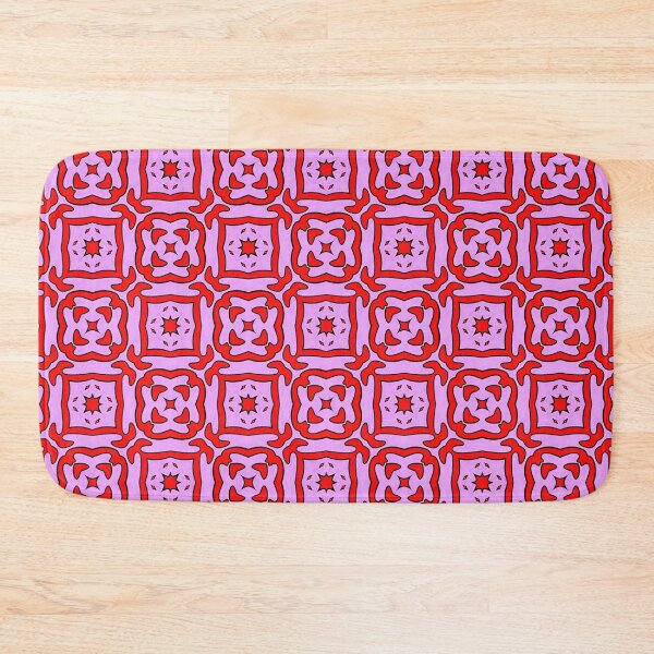 Item preview, Ninja Stars Red and Pink Doodle Pattern designed and sold by Sector18.