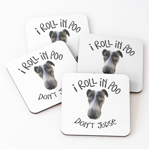 Item preview, I Roll In Poo Don't Judge Dog Photo designed and sold by SavageMyrtle.