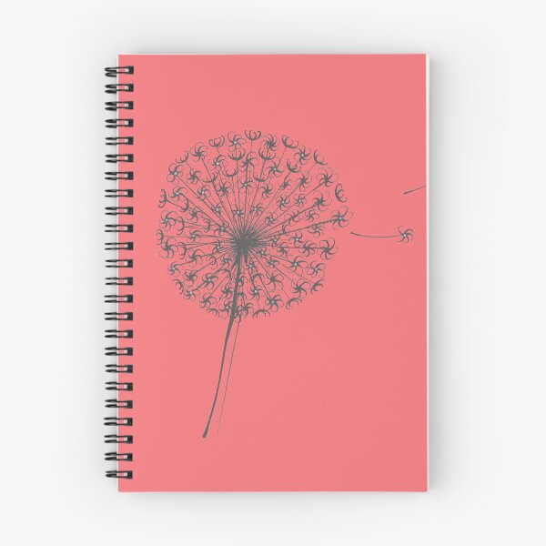 Item preview, Dandelion Clock in Coral and Grey designed and sold by Maddy Bennett.