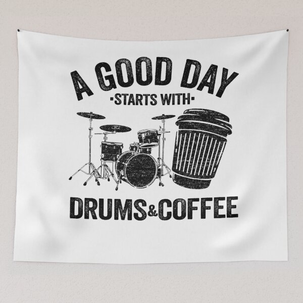 Item preview, A Good Day Starts With Drums & Coffee Drummer Gift Funny designed and sold by Stronzi.