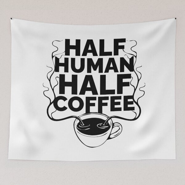 Item preview, Half human half coffee designed and sold by Rakuten Mallor.