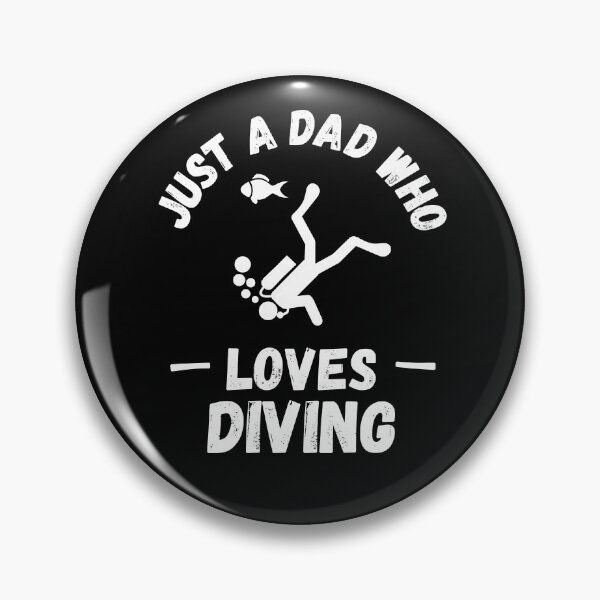 Item preview, Just a dad who loves scuba diving designed and sold by TheGreenGoat.