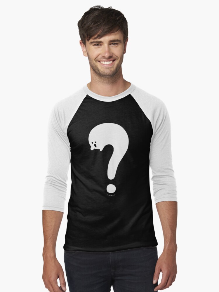 Thumbnail 1 of 3, Baseball ¾ Sleeve T-Shirt, Mysterious Ghost - for dark color designed and sold by MiznaWada.