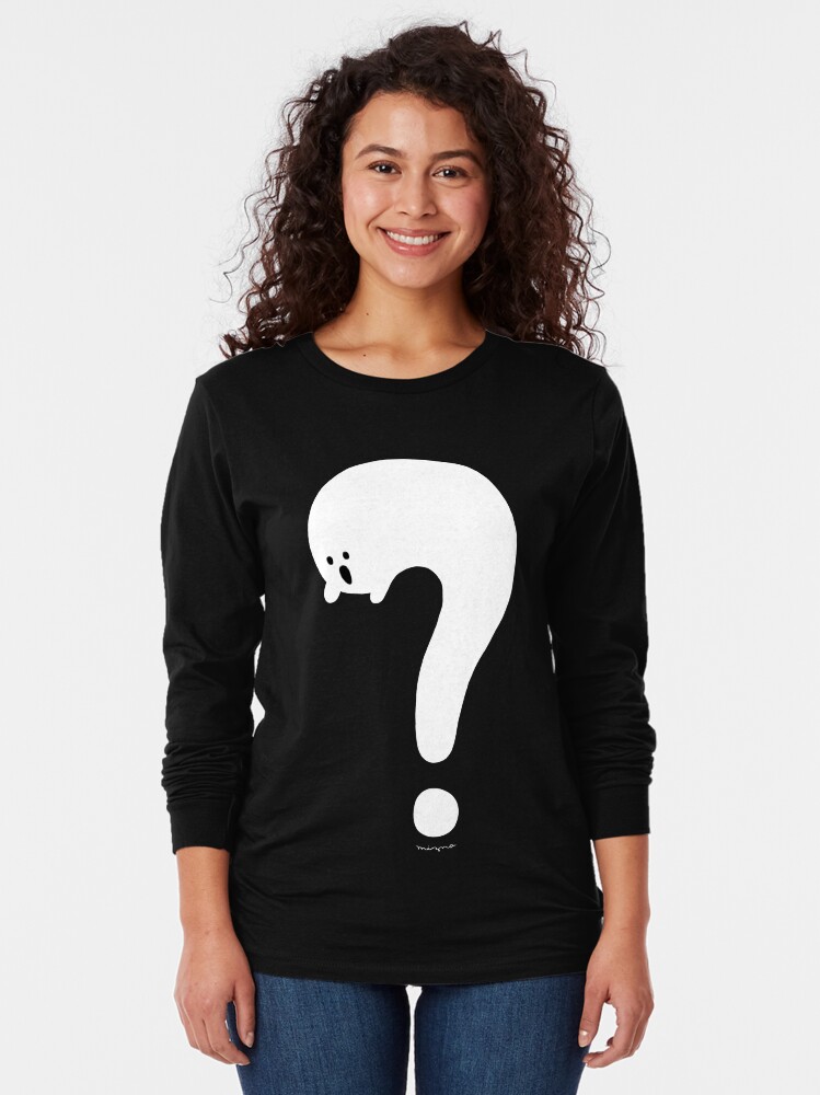 Thumbnail 2 of 5, Long Sleeve T-Shirt, Mysterious Ghost - for dark color designed and sold by MiznaWada.