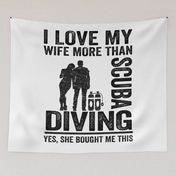Item preview, I Love My Wife Funny Scuba Diving Dad Gift designed and sold by Stronzi.