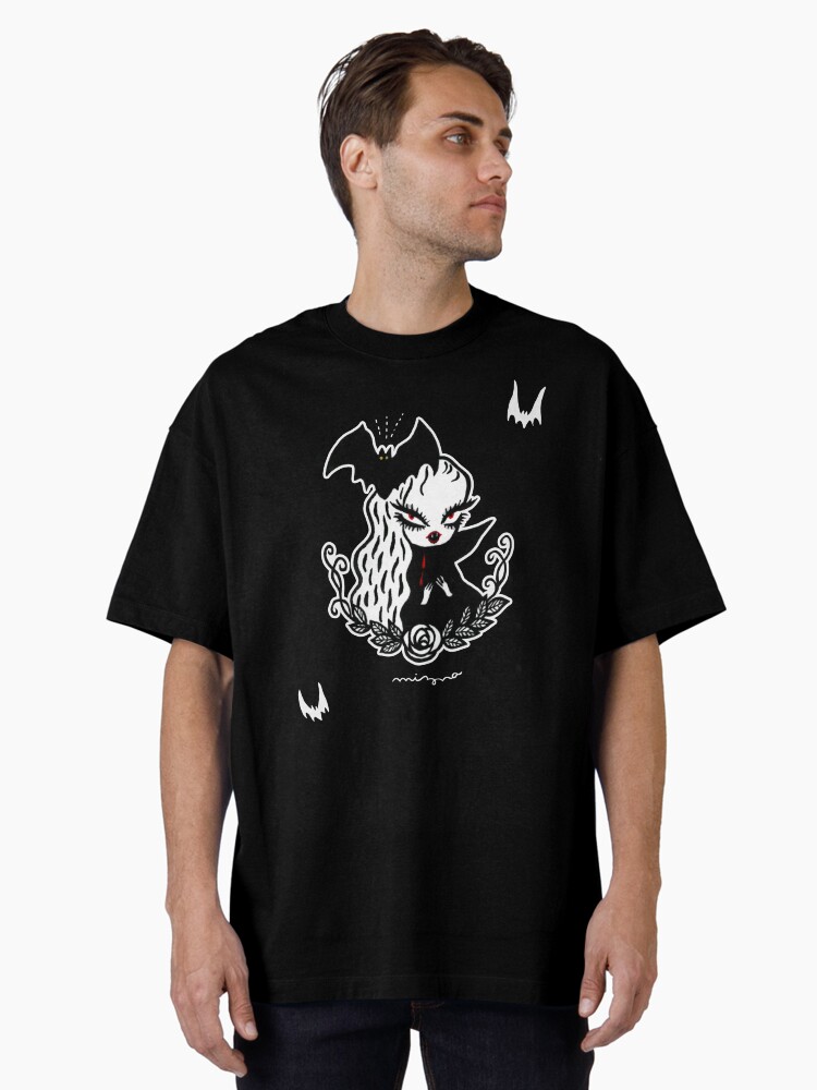 Thumbnail 1 of 7, Oversized T-Shirt, Lady Vamp - for dark color designed and sold by MiznaWada.