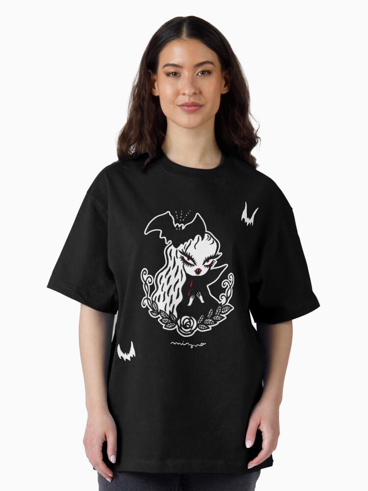 Thumbnail 2 of 7, Oversized T-Shirt, Lady Vamp - for dark color designed and sold by MiznaWada.