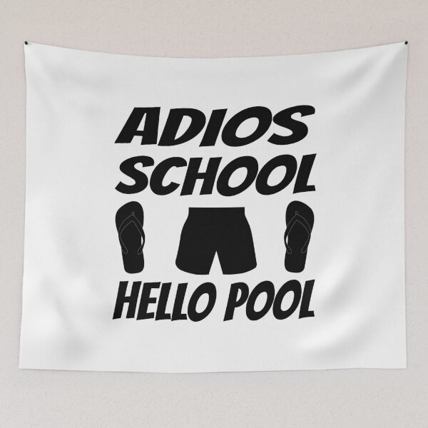 Item preview, Adios School Hello Pool (Flipflops and shorts) designed and sold by superdumb70.
