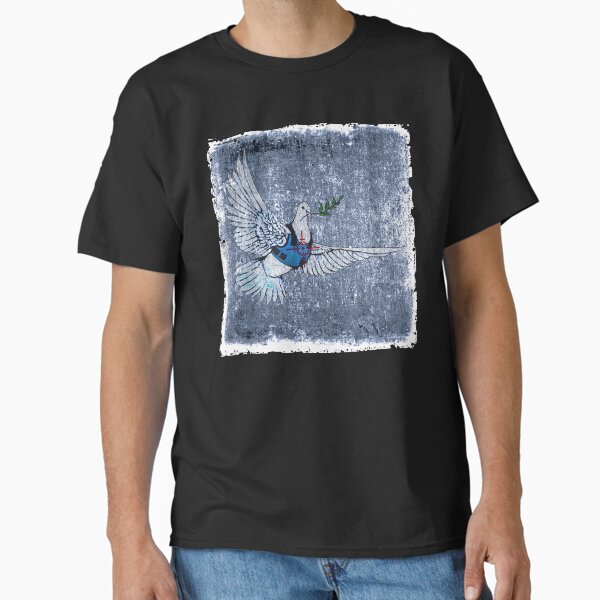 Aperçu de l'œuvre Banksy Armored Dove Paix Palestine créée et vendue par belugastore.