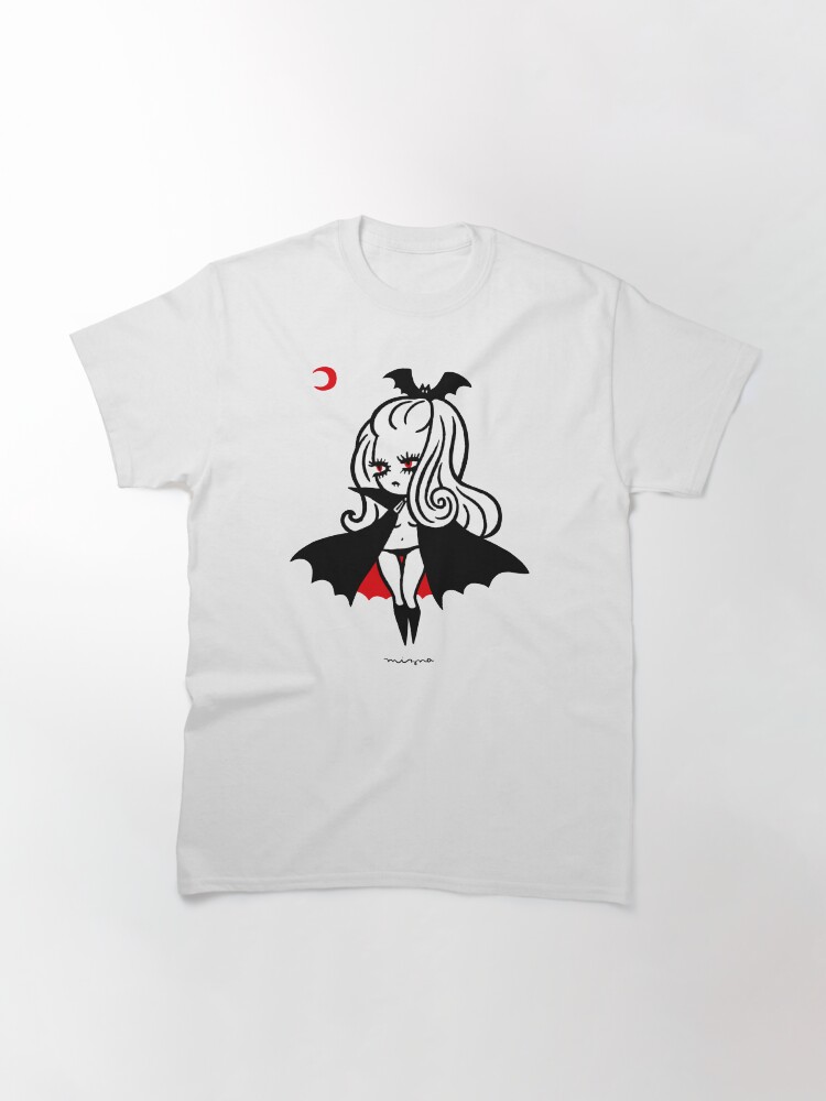 Thumbnail 3 of 7, Classic T-Shirt, Vampire Girl - for lighter color designed and sold by MiznaWada.